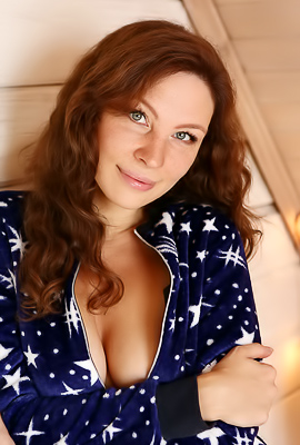 Galina As Bedroom Excitement Unfolds Beneath Soft Glow Of Sunset